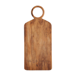 Tagliere fatto a mano con la radice di un albero di teak color legno vista con logo stampato 2
