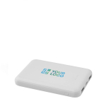 Powerbank in plastica riciclata sottile ed elegante da 5.000 mAh vista area di stampa