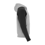 Felpa bicolore per bambini con cappuccio 280 g/m2 Roly Badet color nero seconda vista con laterale