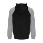 Felpa bicolore per bambini con cappuccio 280 g/m2 Roly Badet color nero opaco seconda vista posteriore