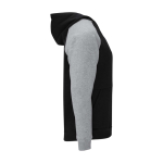 Felpa bicolore per bambini con cappuccio 280 g/m2 Roly Badet color nero opaco seconda vista con laterale