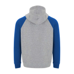 Felpa bicolore per bambini con cappuccio 280 g/m2 Roly Badet color blu reale seconda vista posteriore