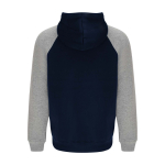 Felpa bicolore per bambini con cappuccio 280 g/m2 Roly Badet color blu mare seconda vista posteriore