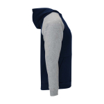 Felpa bicolore per bambini con cappuccio 280 g/m2 Roly Badet color blu mare seconda vista con laterale