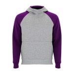 Felpa bicolore per bambini con cappuccio 280 g/m2 Roly Badet color viola