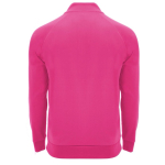 Felpa per bambini a manica lunga con zip corta 200 g/m2 Roly color rosa fluorescente seconda vista posteriore