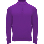 Felpa per bambini a manica lunga con zip corta 200 g/m2 Roly color lilla