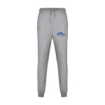 Pantaloni sportivi per bambini in cotone e poliestere 280 g/m² Roly color grigio chiaro jensato vista con stampa serigrafica