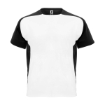 T-shirt sportiva per bambini a maniche corte 140g/m2 Roly Bugatti color nero