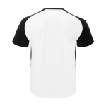 T-shirt sportiva per bambini a maniche corte 140g/m2 Roly Bugatti color nero seconda vista posteriore