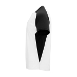 T-shirt sportiva per bambini a maniche corte 140g/m2 Roly Bugatti color nero vista laterale