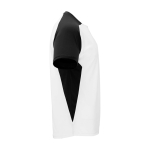 T-shirt sportiva per bambini a maniche corte 140g/m2 Roly Bugatti color nero seconda vista con laterale