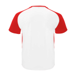 T-shirt sportiva per bambini a maniche corte 140g/m2 Roly Bugatti color rosso seconda vista posteriore