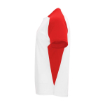 T-shirt sportiva per bambini a maniche corte 140g/m2 Roly Bugatti color rosso vista laterale
