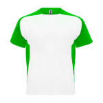 T-shirt sportiva per bambini a maniche corte 140g/m2 Roly Bugatti color verde