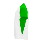 T-shirt sportiva per bambini a maniche corte 140g/m2 Roly Bugatti color verde vista laterale