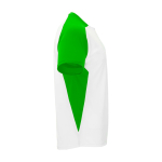 T-shirt sportiva per bambini a maniche corte 140g/m2 Roly Bugatti color verde seconda vista con laterale