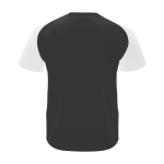 T-shirt sportiva per bambini a maniche corte 140g/m2 Roly Bugatti color bianco/nero seconda vista posteriore