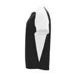 T-shirt sportiva per bambini a maniche corte 140g/m2 Roly Bugatti color bianco/nero vista laterale