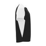 T-shirt sportiva per bambini a maniche corte 140g/m2 Roly Bugatti color bianco/nero seconda vista con laterale