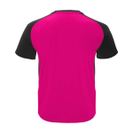 T-shirt sportiva per bambini a maniche corte 140g/m2 Roly Bugatti color fucsia seconda vista posteriore