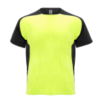 T-shirt sportiva per bambini a maniche corte 140g/m2 Roly Bugatti color giallo fluorescente