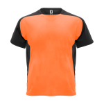 T-shirt sportiva per bambini a maniche corte 140g/m2 Roly Bugatti color  arancione fluorescente