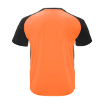 T-shirt sportiva per bambini a maniche corte 140g/m2 Roly Bugatti color  arancione fluorescente seconda vista posteriore
