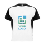 T-shirt sportiva per bambini a maniche corte 140g/m2 Roly Bugatti vista area di stampa