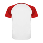 T-shirt sportiva bambino maniche corte 140g/m2 Roly Indianápolis color rosso seconda vista posteriore