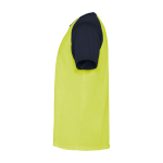 T-shirt sportiva bambino maniche corte 140g/m2 Roly Indianápolis color giallo vista laterale