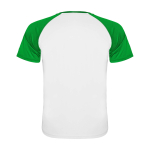 T-shirt sportiva bambino maniche corte 140g/m2 Roly Indianápolis color verde seconda vista posteriore