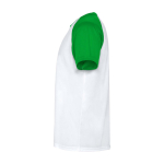 T-shirt sportiva bambino maniche corte 140g/m2 Roly Indianápolis color verde vista laterale