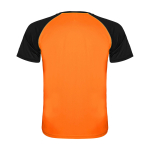 T-shirt sportiva bambino maniche corte 140g/m2 Roly Indianápolis color arancione seconda vista posteriore