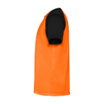T-shirt sportiva bambino maniche corte 140g/m2 Roly Indianápolis color arancione vista laterale