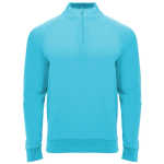 Felpa sportiva con zip a 1/4 in poliestere da 200 g/m² Roly color turchese