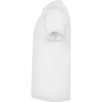 Maglietta da uomo a maniche corte in cotone da 165 g/m² Roly color bianco vista laterale