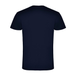 T-shirt tubolare da uomo con scollo a V in cotone da 155 g/m² Roly color blu mare seconda vista posteriore