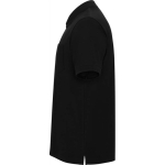 Polo unisex con taschino in piqué di cotone e poliestere 190g/m² Roly color nero vista laterale