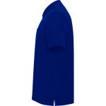 Polo unisex con taschino in piqué di cotone e poliestere 190g/m² Roly color blu vista laterale