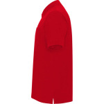 Polo unisex con taschino in piqué di cotone e poliestere 190g/m² Roly color rosso vista laterale