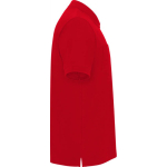 Polo unisex con taschino in piqué di cotone e poliestere 190g/m² Roly color rosso seconda vista con laterale