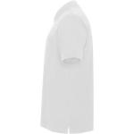Polo unisex con taschino in piqué di cotone e poliestere 190g/m² Roly color bianco vista laterale