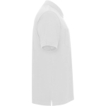 Polo unisex con taschino in piqué di cotone e poliestere 190g/m² Roly color bianco seconda vista con laterale