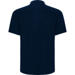 Polo unisex con taschino in piqué di cotone e poliestere 190g/m² Roly color blu mare seconda vista posteriore