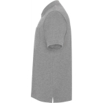 Polo unisex con taschino in piqué di cotone e poliestere 190g/m² Roly color grigio chiaro jensato vista laterale