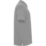 Polo unisex con taschino in piqué di cotone e poliestere 190g/m² Roly color grigio chiaro jensato seconda vista con laterale