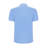 Polo da uomo in tessuto piqué di cotone e poliestere 190g/m² Roly color azzurro seconda vista posteriore