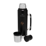 Thermos Stanley Classic in acciaio inossidabile con tazza per bere 1L color nero opaco vista con stampa tampografica