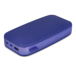Powerbank rettangolare per caricare fino a 3 dispositivi da 20W color blu